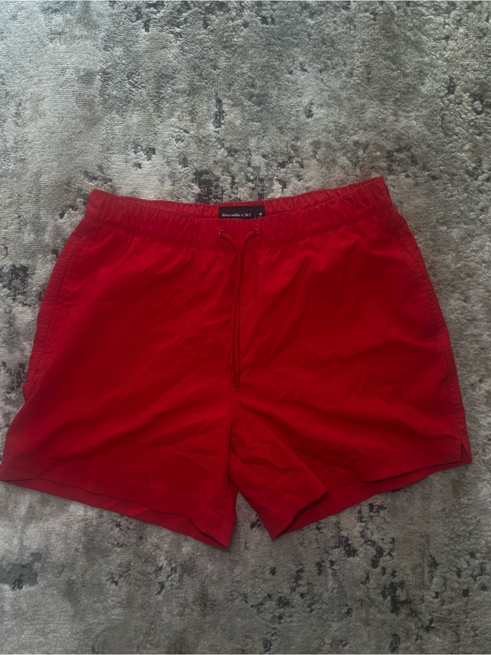 Abercrombie & Fitch Bright Red Men's Athletic Shorts